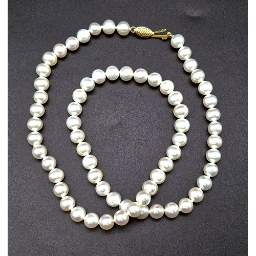 699 - A South Sea Pearl Necklace with a 14K Yellow Gold Clasp. Typical pearl size 7mm. 27.8g total weight.... 