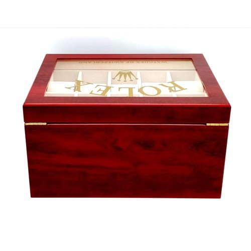 258 - Two-Tier Elite Watch Display Case - Perfect for Rolex Watches. 20 plush watch spaces on two levels. ... 