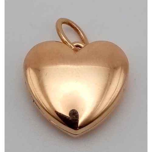 715 - TIFFANY & CO 18K GOLD HEART LOCKET PENDANT, WEIGHT 4.2G