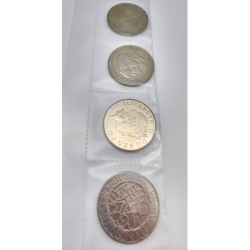 1205 - A Parcel of British Coinage Comprising; An Original Britain’s First Decimal Coin Pack, 4 x Silver Cr... 