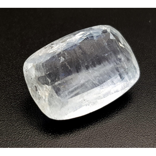 1206 - A Beautiful 17.25ct Natural Earth Mined Aquamarine and a Ancient Unidentified Coin, Almost 1800+ yea... 