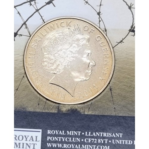 1211 - A Two Coin Parcel Comprising; Mint Condition , Royal Mint  60th Anniversary ‘The D-Day Landings’ £5 ... 