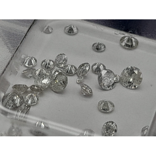 166 - A Collection of Natural Round Brilliant Cut Diamonds Totalling 1.06ct. Colour I-J, Clarity I1. Comes... 