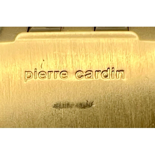 642 - A gold plated PIERRE CARDIN gents watch. Rectangular case 33 x 28 mm, AF