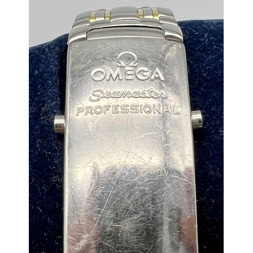 65 - OMEGA 2 TONE SEAMASTER PROFFESIONAL CHRONOMETER FULL WORKING ORDER A/F. 15CM STRAP LENGTH