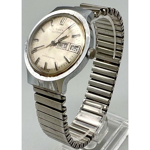 753 - TIMEX AUTOMTIC EXPANDING BRACELET WATCH WORKING A/F