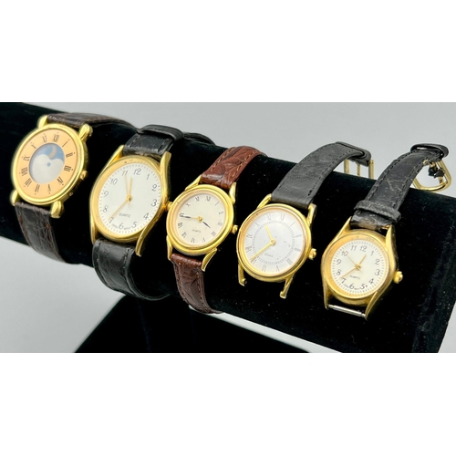 781 - SELECTION OF 5 WATCHES 2 WITH ONLY HALF STRAPS AF