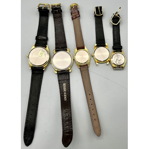 781 - SELECTION OF 5 WATCHES 2 WITH ONLY HALF STRAPS AF