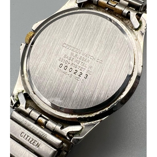 991 - CITIZEN 2 TONE EXPANDING BRACELET WATCH FULL WORKING ORDER A/F. 16CM STRAP LENGTH