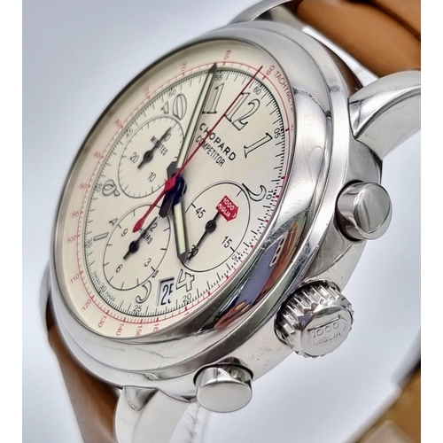 10 - A Chopard Mille Miglia Competitor Chronograph Gents Watch. Automatic movement. Brown leather strap. ... 