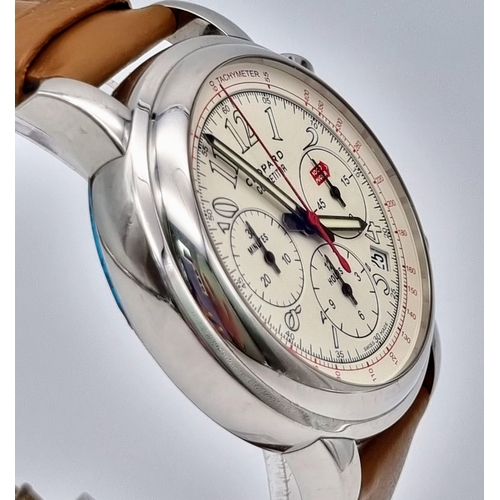 10 - A Chopard Mille Miglia Competitor Chronograph Gents Watch. Automatic movement. Brown leather strap. ... 