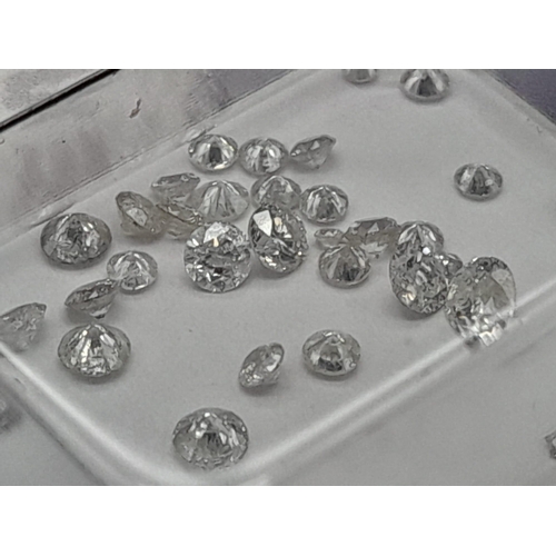 166 - A Collection of Natural Round Brilliant Cut Diamonds Totalling 1.06ct. Colour I-J, Clarity I1. Comes... 