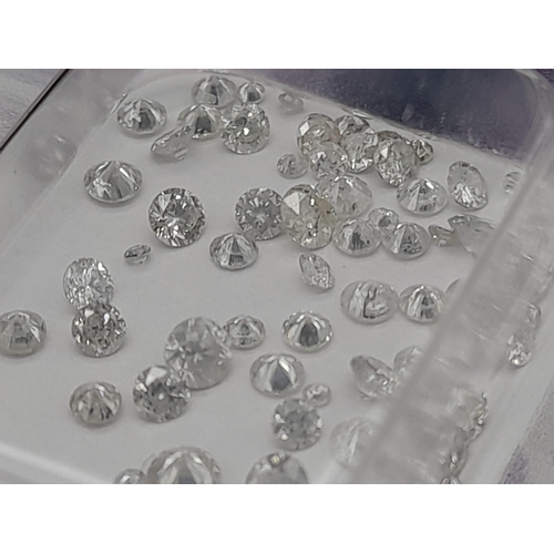 325 - A Collection of Natural Round Brilliant Cut Diamonds Totalling 1.63ct. Colour H-I, Clarity SI2 - I1.... 