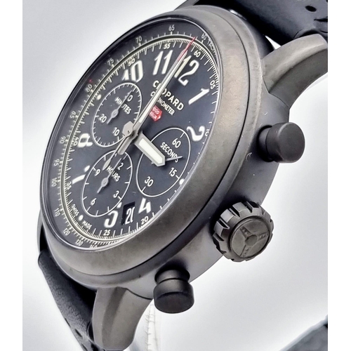 522 - A CHOPARD MONTRE MIILLE MIGLIA CHRONOGRAPH , AUTOMATIC MOVEMENT , 3 SUB DIALS , RUBBER DIVING STRAP ... 