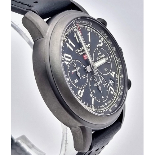 522 - A CHOPARD MONTRE MIILLE MIGLIA CHRONOGRAPH , AUTOMATIC MOVEMENT , 3 SUB DIALS , RUBBER DIVING STRAP ... 