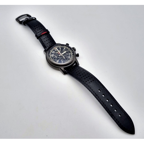 522 - A CHOPARD MONTRE MIILLE MIGLIA CHRONOGRAPH , AUTOMATIC MOVEMENT , 3 SUB DIALS , RUBBER DIVING STRAP ... 