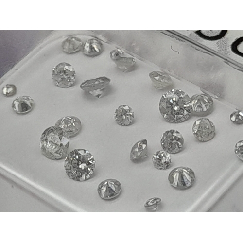 669 - A Collection of Natural Round Brilliant Cut Diamonds Totalling 0.67ct. Colour G-H, Clarity SI2-I1. C... 