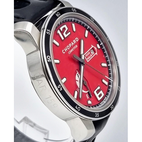 74 - A CHOPARD COMPETITOR GENTS WRIST WATCH AS NEW CONDITION, COMES IN ORINAL BOX WITH PAPERS. WITH STRIK... 