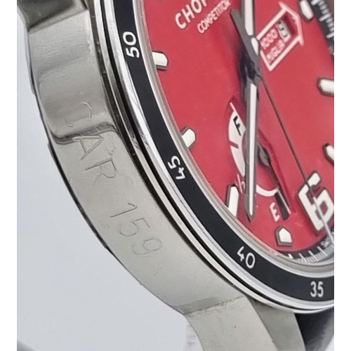 74 - A CHOPARD COMPETITOR GENTS WRIST WATCH AS NEW CONDITION, COMES IN ORINAL BOX WITH PAPERS. WITH STRIK... 