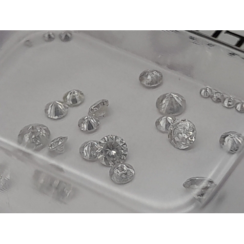 762 - A Collection of Natural Round Brilliant Cut Diamonds Totalling 0.81ct. Colour H-I, Clarity I1. Comes... 