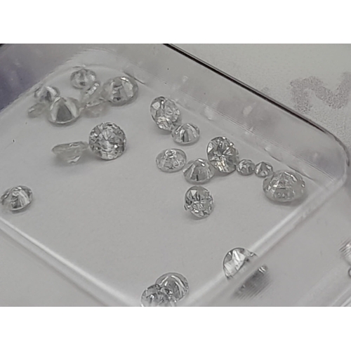 762 - A Collection of Natural Round Brilliant Cut Diamonds Totalling 0.81ct. Colour H-I, Clarity I1. Comes... 