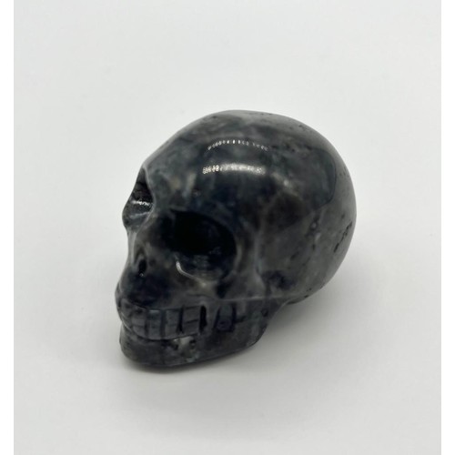 895 - A Hand-Carved Labradorite Crystal Skull Figure. 5 x 4cm.