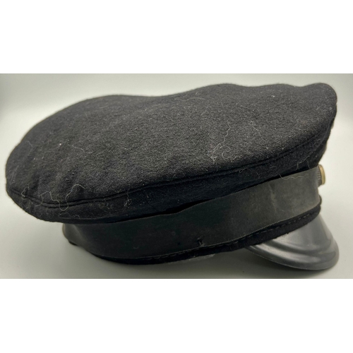 55 - A WW2 German Third Reich Railway Workers Cap with Visor.