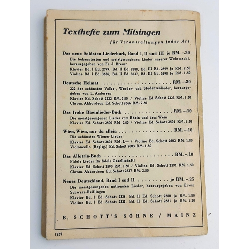 76 - A German Third Reich Soldiers Song Book.