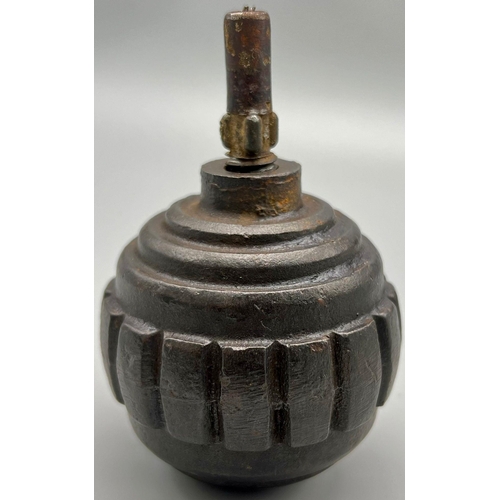 83 - A WW1 German Inert Kugel (Ball Grenade). Makers mark on base.