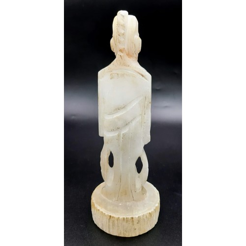 955 - A Vintage or Older Chinese most like Soapstone or Similar Carving of a Monk or Deity 19cm Tall