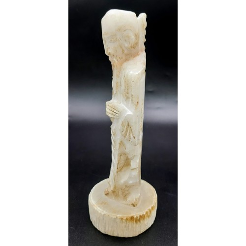 955 - A Vintage or Older Chinese most like Soapstone or Similar Carving of a Monk or Deity 19cm Tall