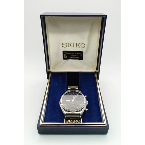 120 - A Wonderful Rare Vintage Seiko Automatic Gents Chronograph Watch. 6138-3000. Stainless steel strap a... 