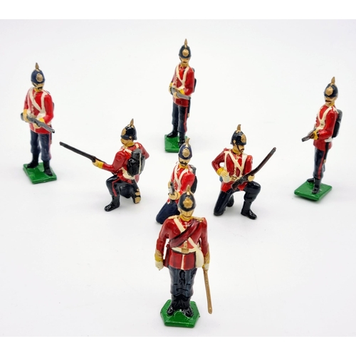 1497 - A Vintage Set of Seven British Infantry 1900s Lead Soldiers.