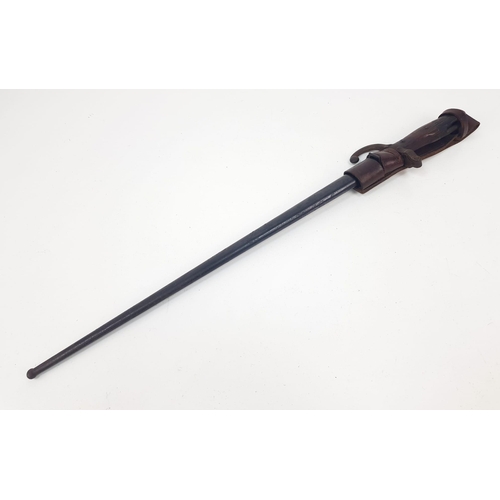 300 - An Antique French Model 1874/77 Bayonet with Scabbard. Inscription on top of blade 1818. Number 7956... 