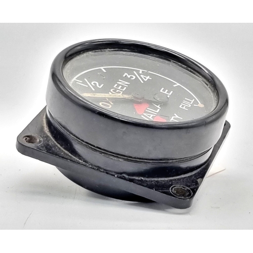 267 - A WW2 British MK 1 / 2 Hurricane Oxygen Gauge Dated 1944.