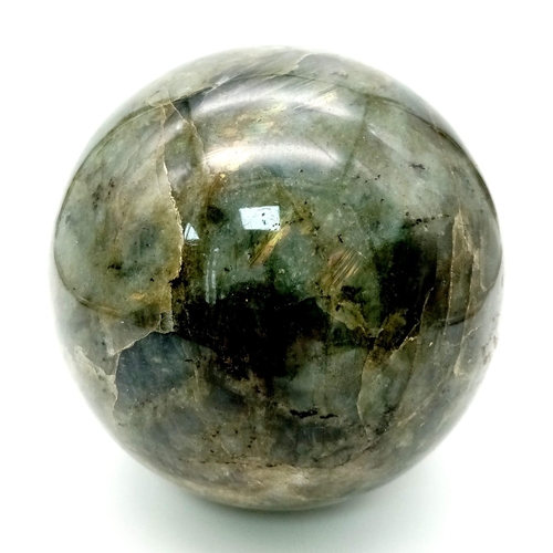 149 - An Immense 2.78 Kilo Labradorite Gemstone Globe. 40cm circumference. According to some sources it he... 