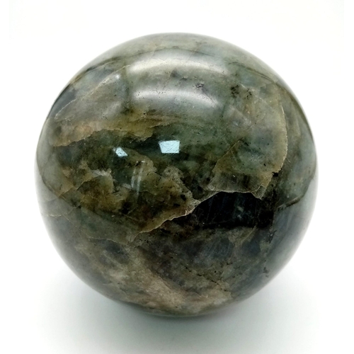 149 - An Immense 2.78 Kilo Labradorite Gemstone Globe. 40cm circumference. According to some sources it he... 