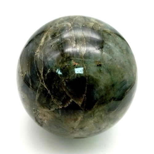 149 - An Immense 2.78 Kilo Labradorite Gemstone Globe. 40cm circumference. According to some sources it he... 