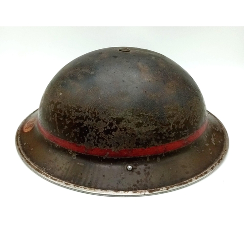 154 - A WW2 Auxiliary Fire Brigade Helmet. Numbered 38 for the Wimbledon Region of London.