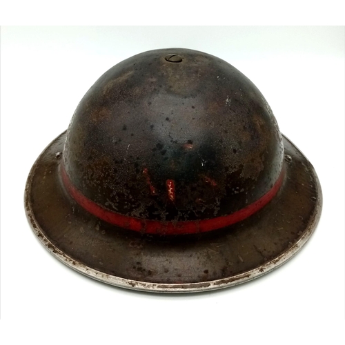 154 - A WW2 Auxiliary Fire Brigade Helmet. Numbered 38 for the Wimbledon Region of London.