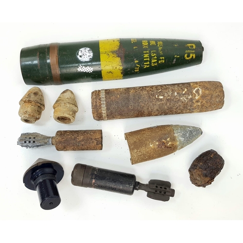 164 - A Selection of Shells and Grenades From Different Time Periods. Nose cones, cut-aways and sectionals... 