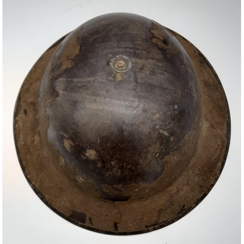 168 - A WW1 South African Brodie Helmet with Insignia of the 4th South African Scottish.