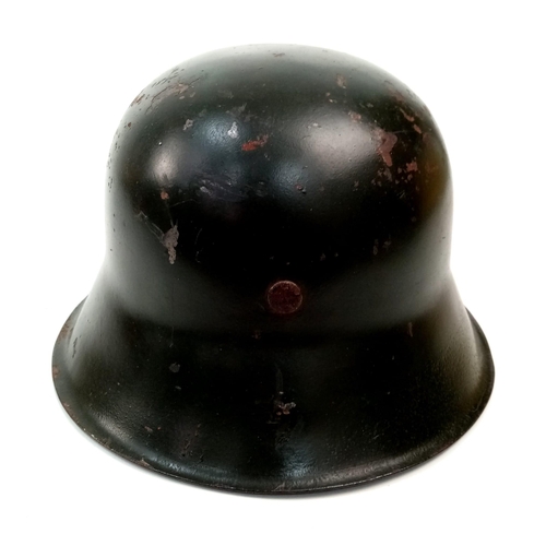 28 - A WW2 German Field Police M42-Mid War Double Decal Helmet.