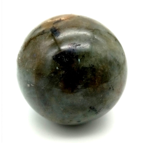 310 - A Large Labradorite Gemstone Ball. 21cm diameter. 452g.