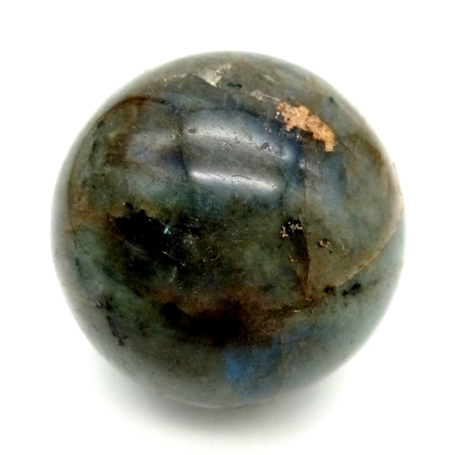 310 - A Large Labradorite Gemstone Ball. 21cm diameter. 452g.