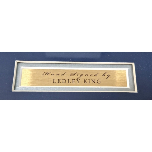 208 - A PERSONALLY HAND SIGNED PHOTO OF LEDLEY KING FORMER CAPTAIN OF TOTTENHAM HOTSPURS.  56 X 46cms