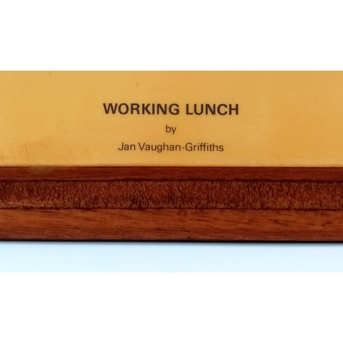 477 - Mouse Artwork - Working Lunch by Jan Vaughn-Griffiths. 48 x 31cm.