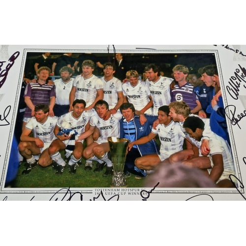 207 - A SIGNED PHOTO OF THE 1984 TOTTENHAM HOTSPUR UEFA CUP WINNING TEAM.  56 X 46cms