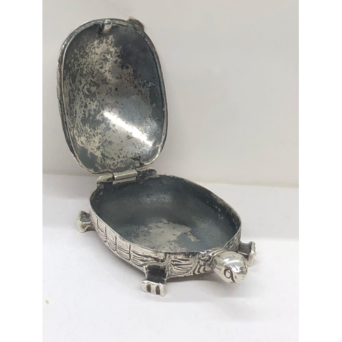 75 - A German early 20th century silver 835 pill box in the form of a tortoise 

Stunning condition opens... 