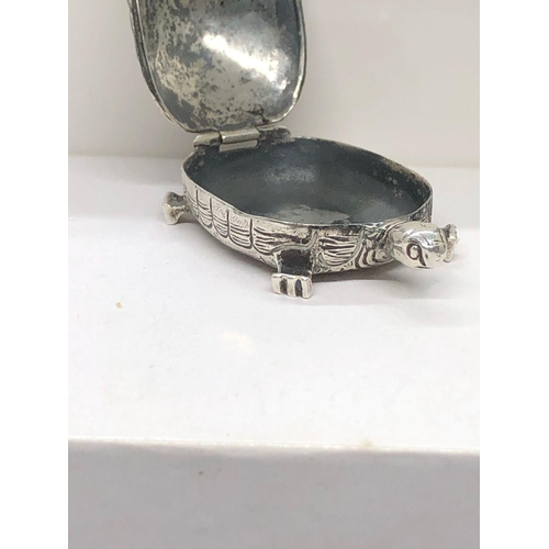 75 - A German early 20th century silver 835 pill box in the form of a tortoise 

Stunning condition opens... 